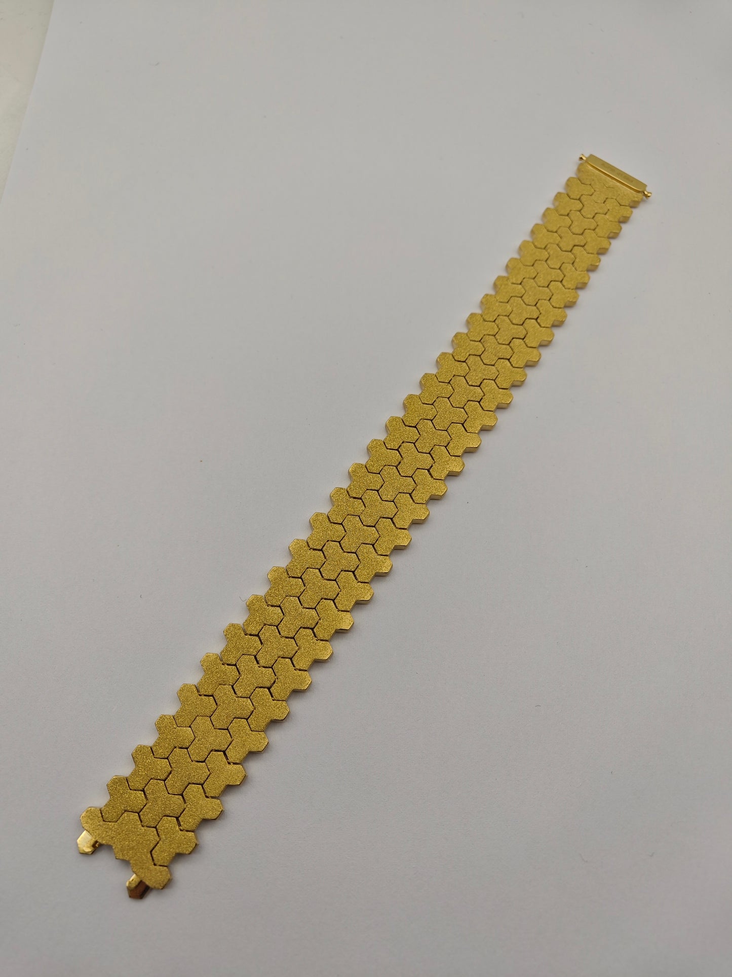 Yellow Gold Armor Bracelet | Triple Row Version