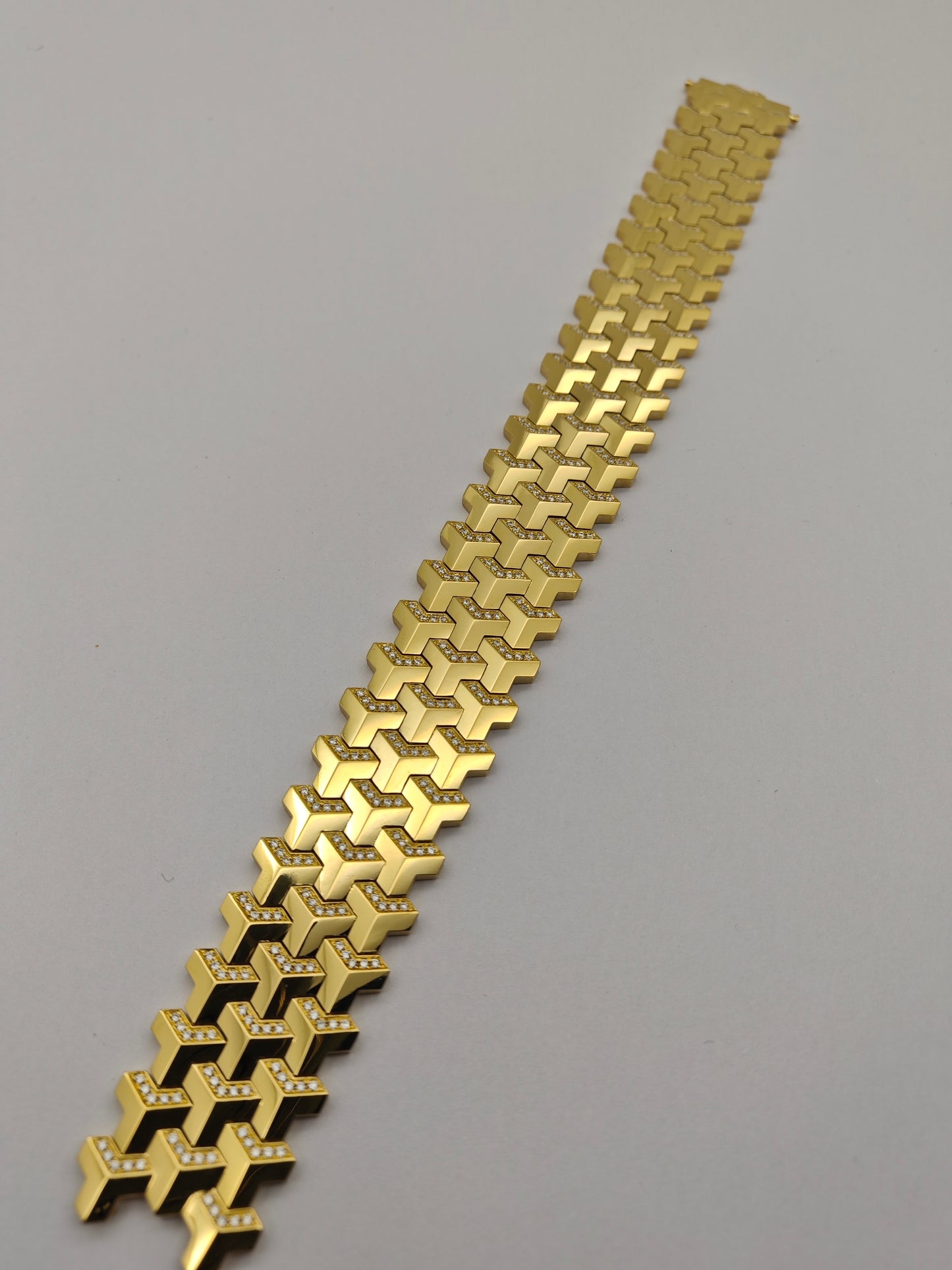 Yellow Gold Armor Bracelet | Triple Row Version