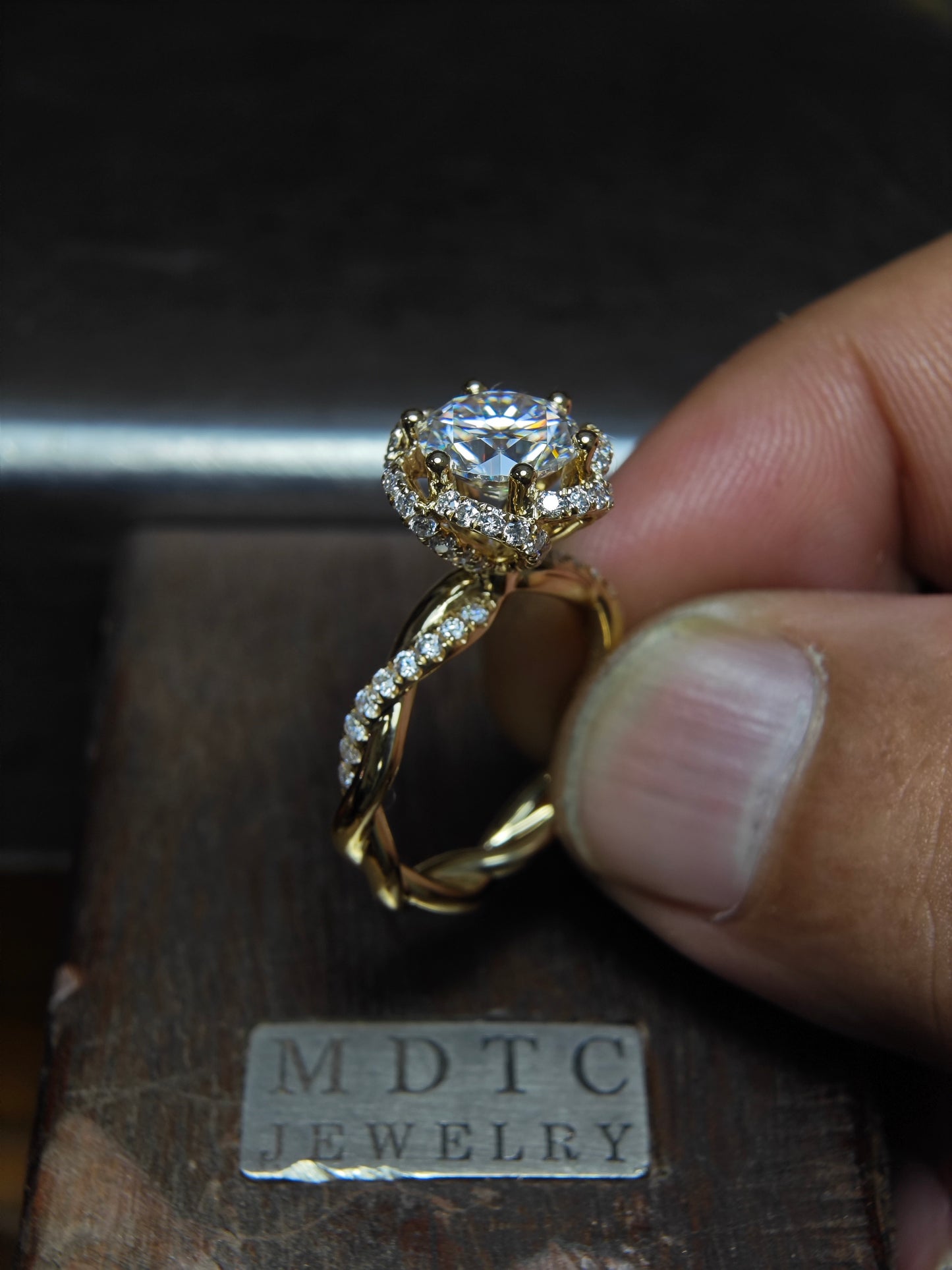 Custom  Engagement Ring+ wedding bands