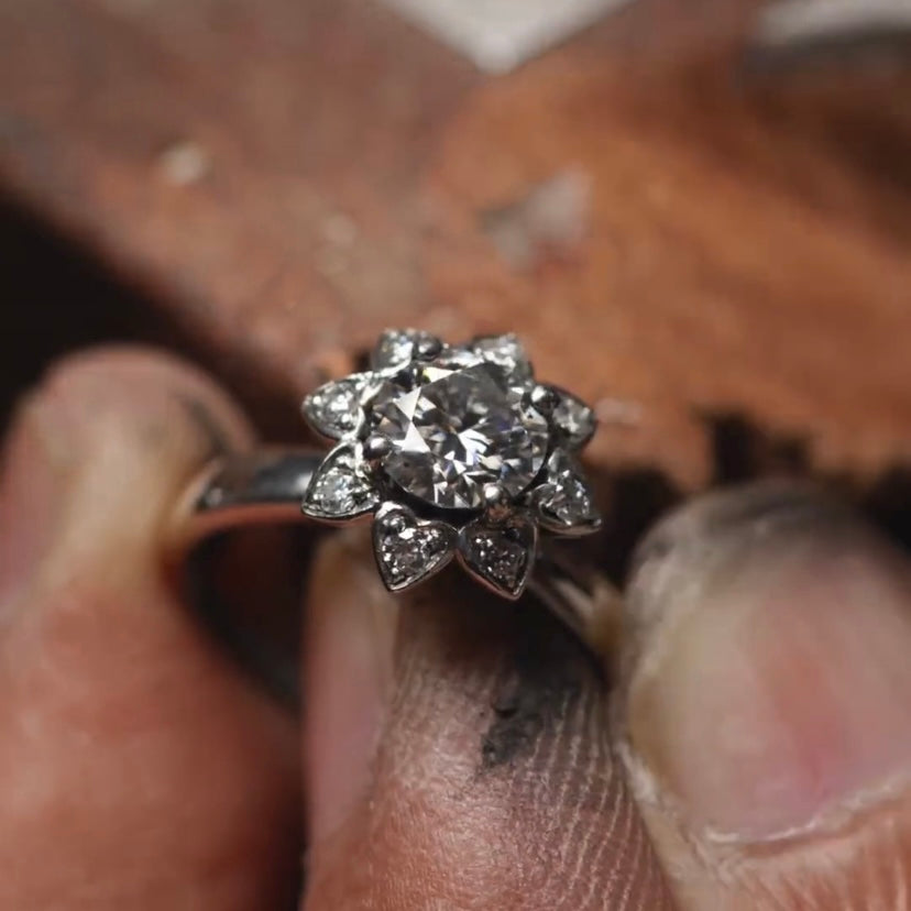 Episode 183 | Custom Handcrafted Sunflower Engagement Ring