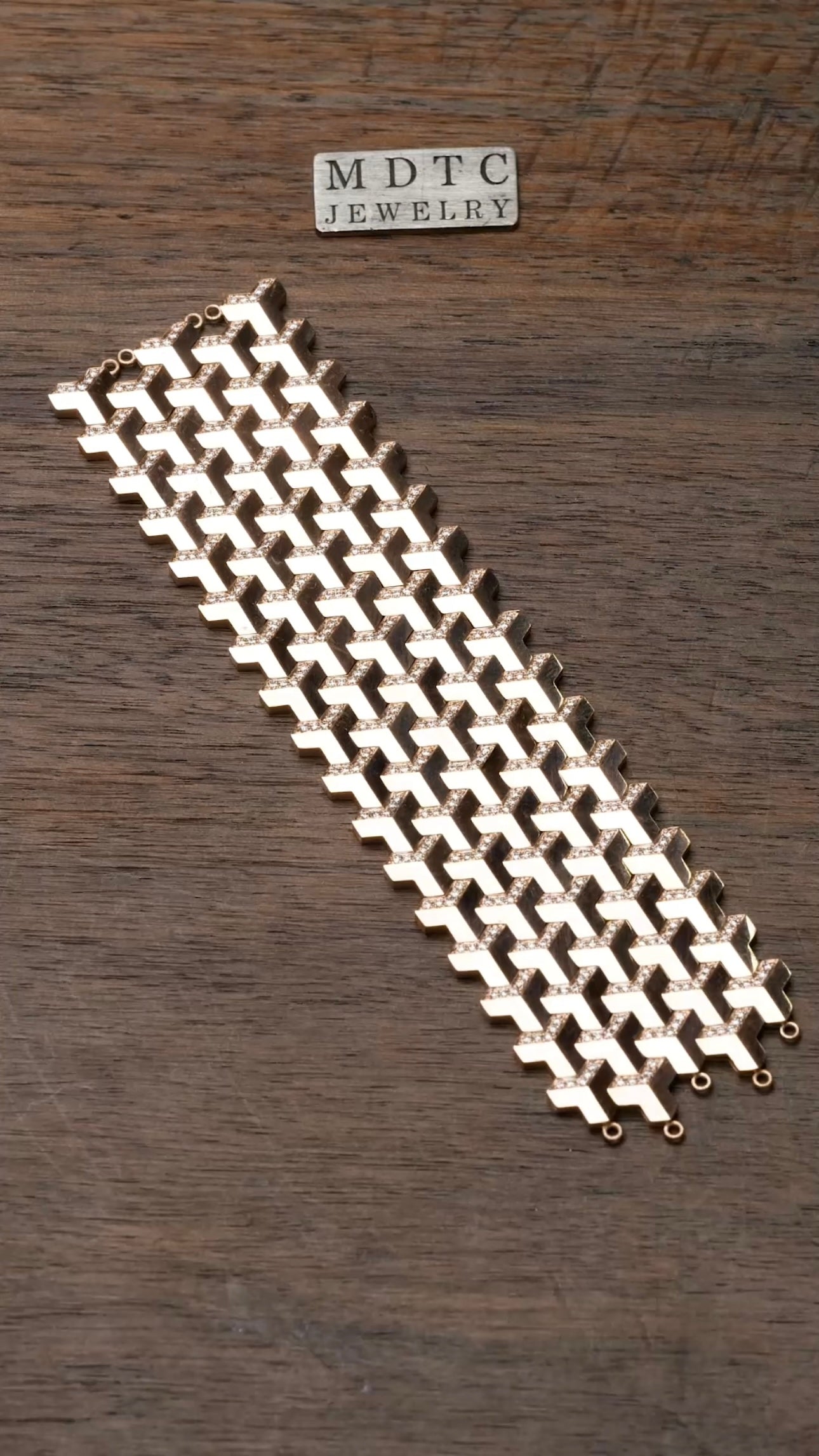 Rose Gold Armor Bracelet | 5 Row Version