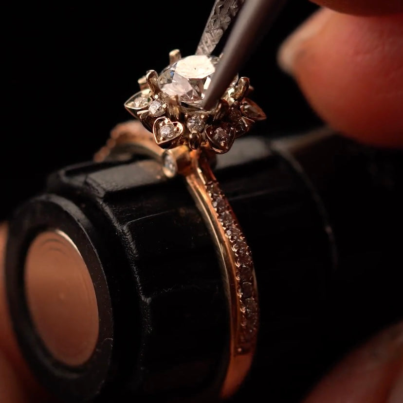 Episode 283 | Custom Handcrafted Monet's Flower Engagement Ring