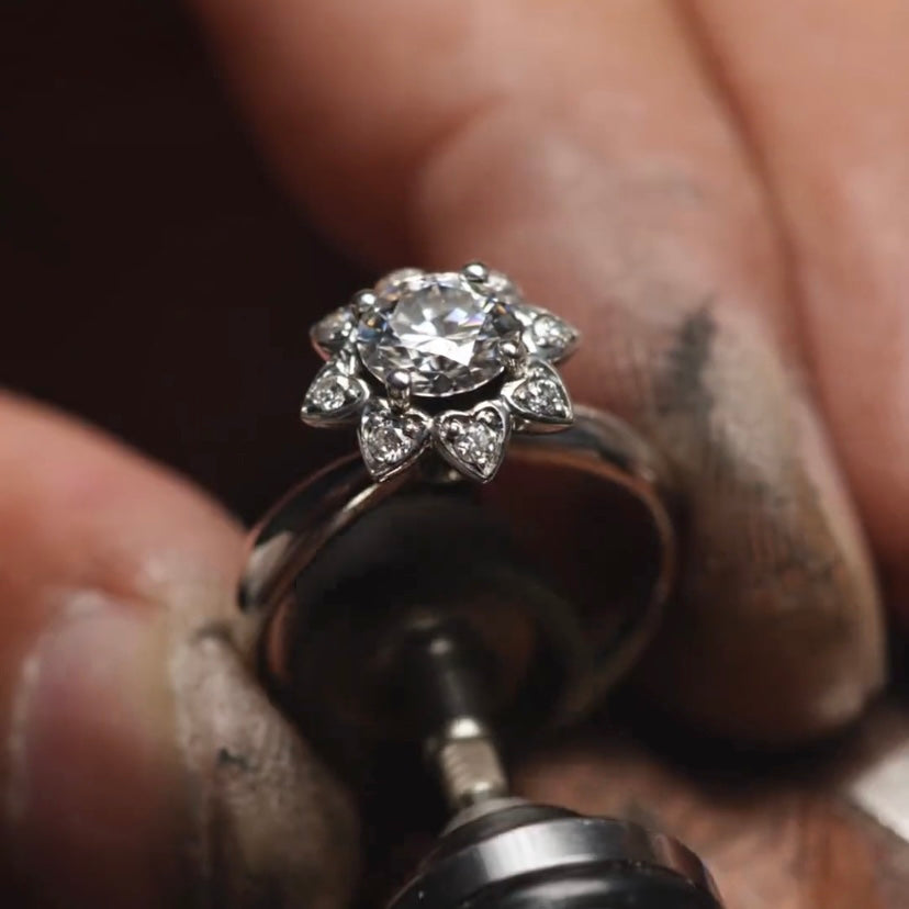 Episode 183 | Custom Handcrafted Sunflower Engagement Ring