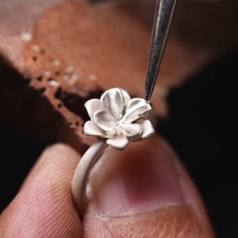 Episode 100 | Custom Handcrafted Magnolia Engagement Ring