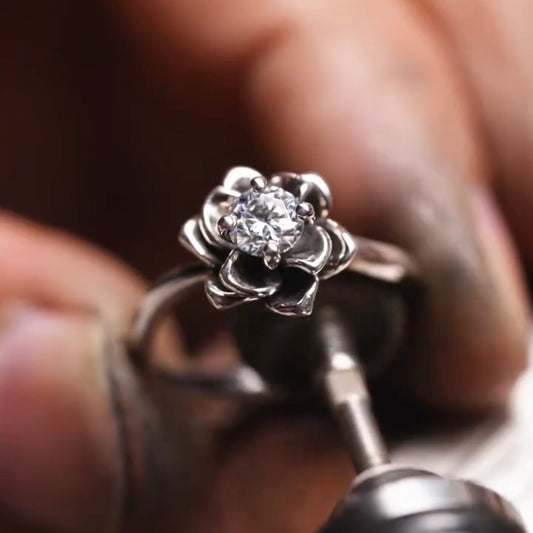 Episode 100 | Custom Handcrafted Magnolia Engagement Ring