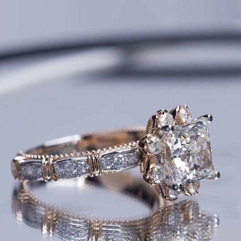 Episode 256 | Custom Handcrafted Princess Cut Engagement Ring 2 Carat Diamond